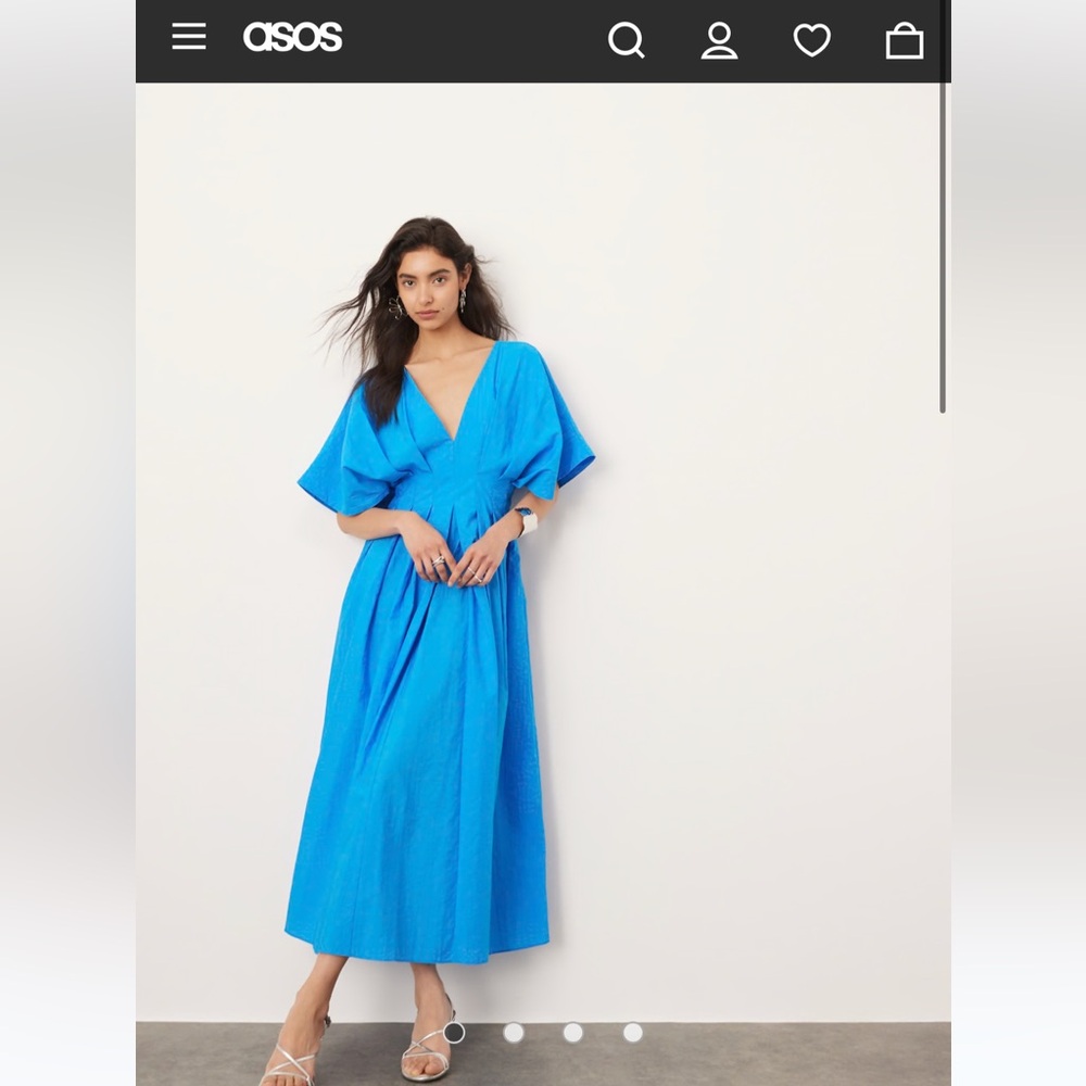 ASOS V Neck Short Sleeve Midi Dress